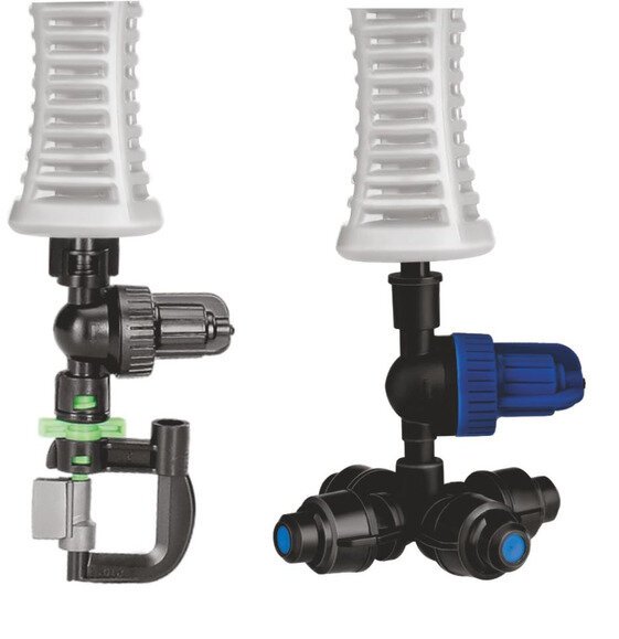 Mini sprinkler on stand for tuberous crops